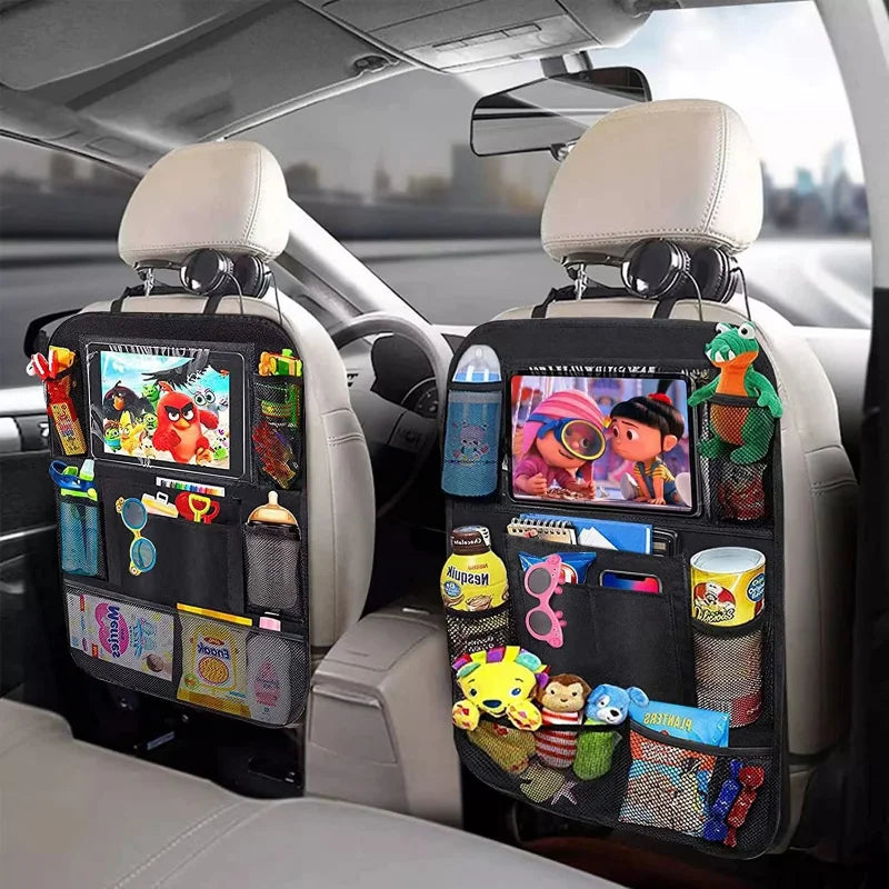 Car Backseat Organizer with Tablet Holder Seat Protector & Storage Pockets