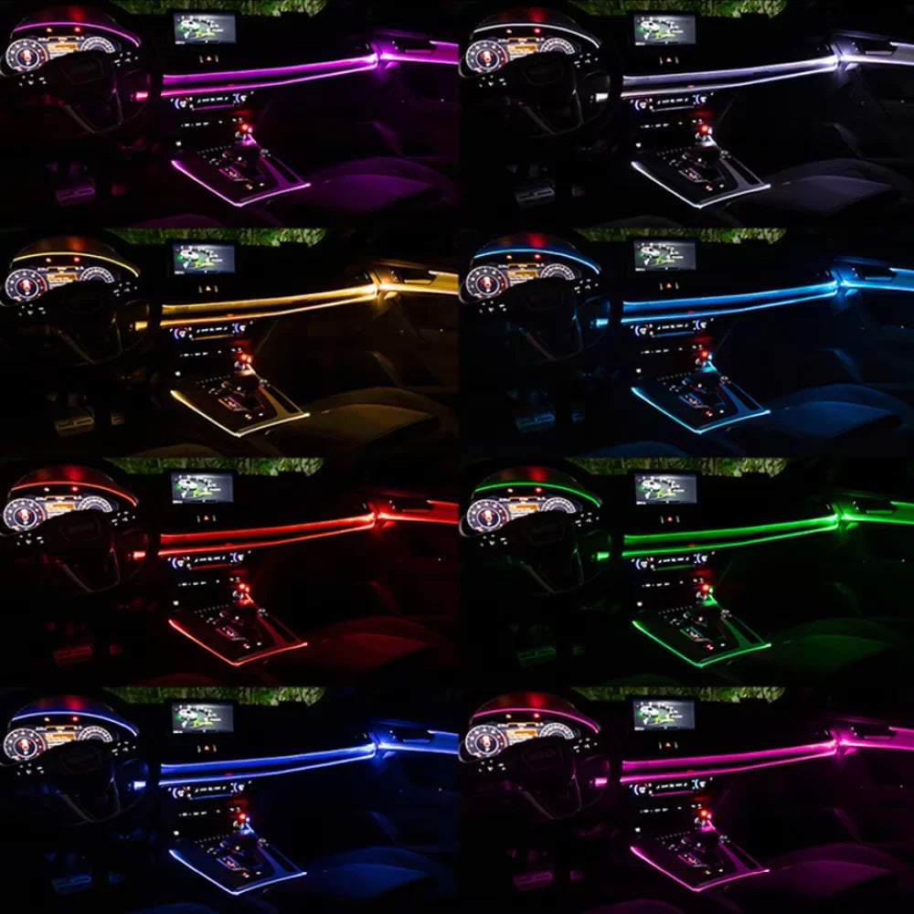 Led Car Interior Atmosphere Ambient Lights 6/8m RGB