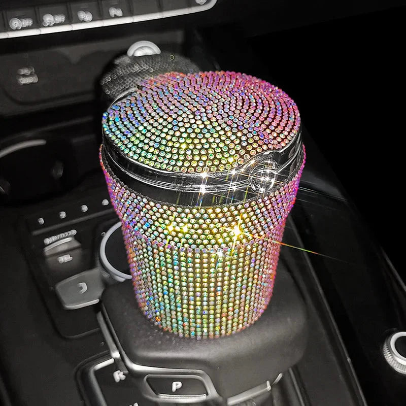 Car luxury Ashtray Portable Bling Cigarette Smokeless