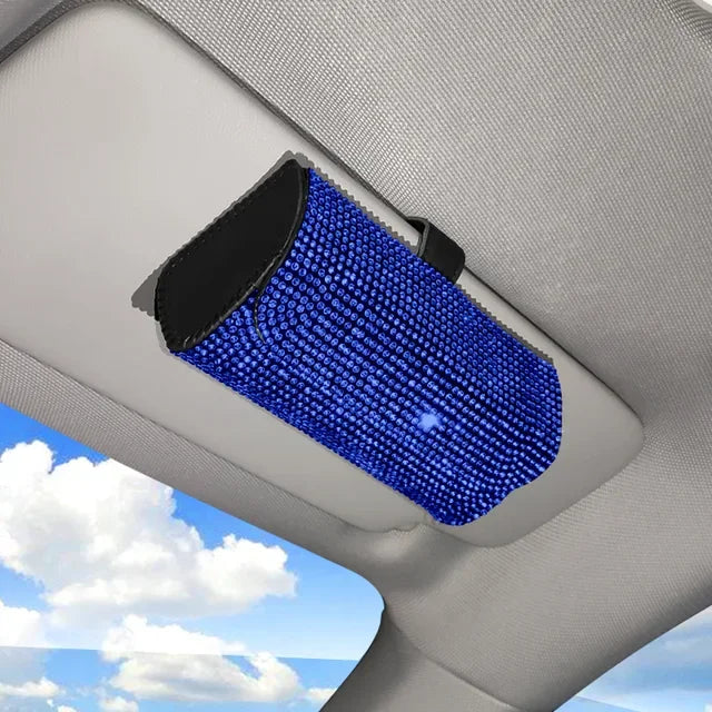Diamond Car Glasses Case Sunglasses Storage Box