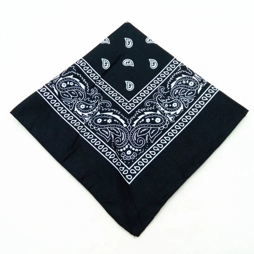 Unisex Men Women Cotton Bandana Hairband Cowboy Mens Biker Sports Headwear Wrist Hairwrap Single Sided Head Wrap Scarf Paisley