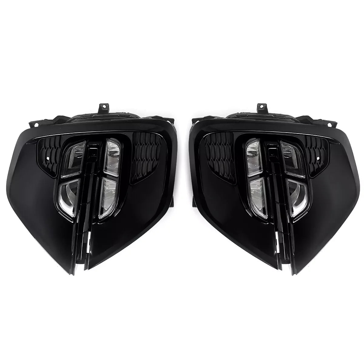 Quad LED Fog Lights Kit  Switch Wires Fog Light Assembly Car Signal Light Plug and Play