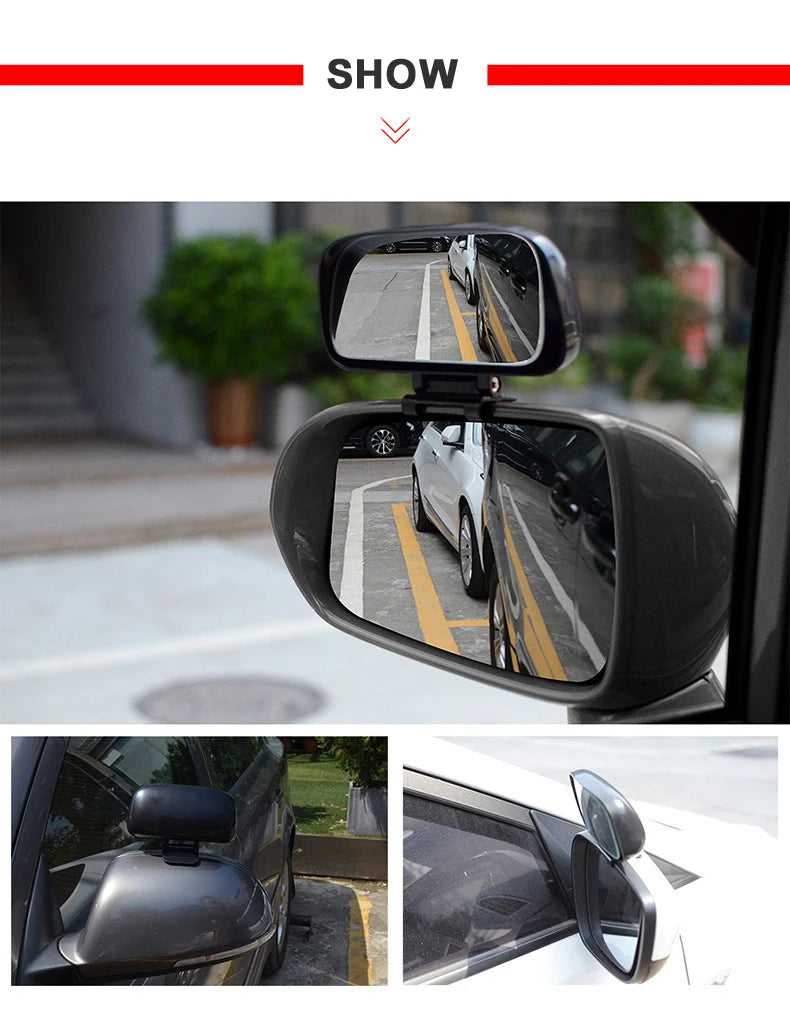 YASOKRO Car Blind Spot Mirror Wide Angle Mirror Adjustable Convex Rearview Mirror for Safety Parking Car Mirror YSR039