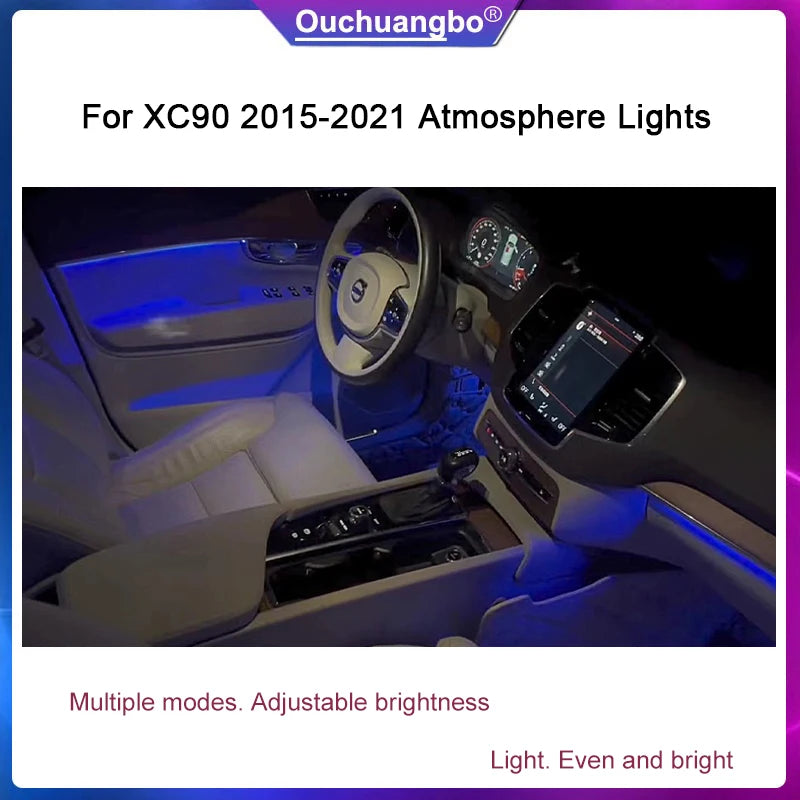 Ouchuangbo Ambient ambiance Light For Volvo XC90 2015-2021 Atmosphere ambiental lighting Backlight Dynamic Mood Light Decoration
