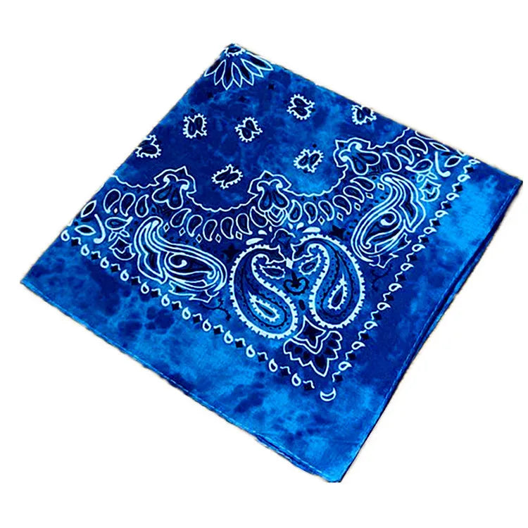 Unisex Men Women Cotton Bandana Hairband Cowboy Mens Biker Sports Headwear Wrist Hairwrap Single Sided Head Wrap Scarf Paisley