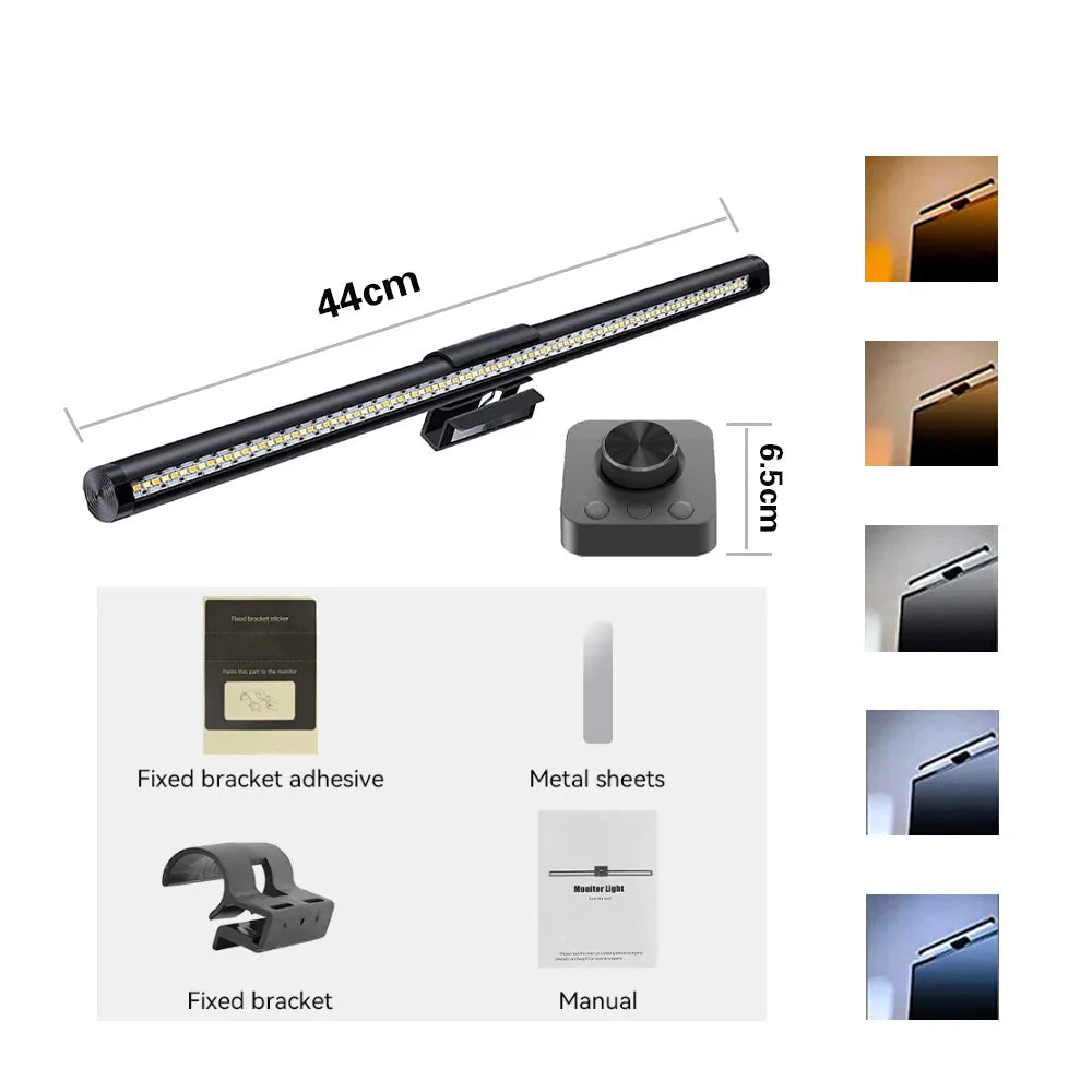 Monitor Light Bar Eye-Care Stepless Dimming Lighting Table Lamp for Work/Gaming