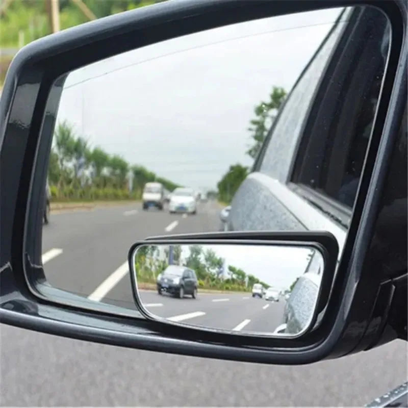 2Pcs/Set Car Rearview Mirror Car Reversing Auxiliary Mirror Rectangular Curved Blind Spot Mirror