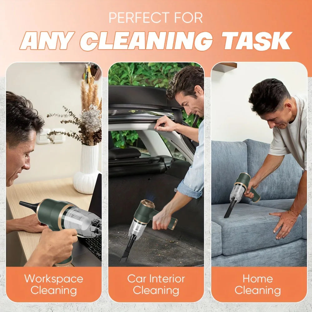 2-in-1 Car Vacuum Cleaner & Air Blower High Power Portable Dust Cleaner
