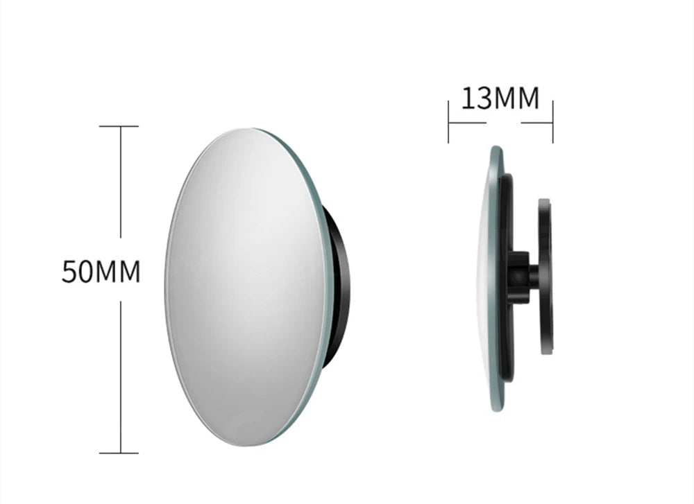 360 Degree HD Blind Spot Mirror For Car Reverse Frameless Ultrathin Wide Angle Round Convex Rear View Mirror Car Accessorie