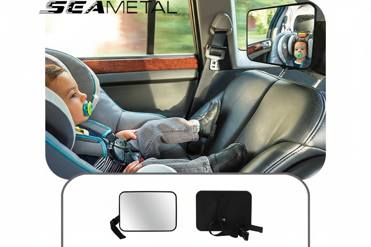 SEAMETAL Car Rear Seat Baby Mirror Adjustable Wide Angle Seat Safety Rearview Observation Mirror Car Baby/Child Interior Mirror