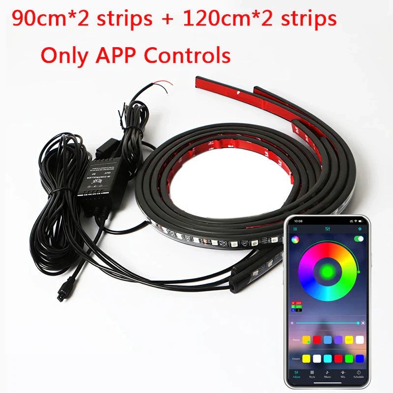 Car Charssis Flexible LED Strip Light LED Underbody Remote