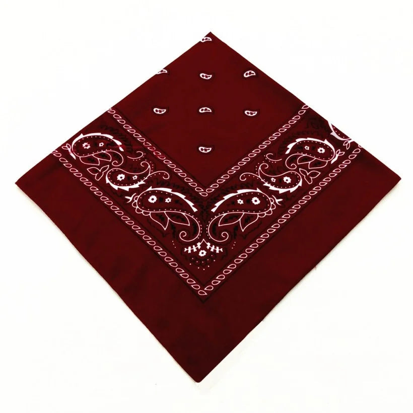 Unisex Men Women Cotton Bandana Hairband Cowboy Mens Biker Sports Headwear Wrist Hairwrap Single Sided Head Wrap Scarf Paisley