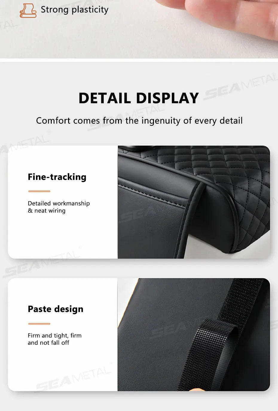 BLALION Car Arm Rest Cushion Thicken High-Density Sponge Center Console Armrest Box Cover Auto Elbow Support Wireless Charging