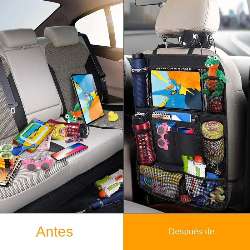 Car Backseat Organizer with Tablet Holder Seat Protector & Storage Pockets