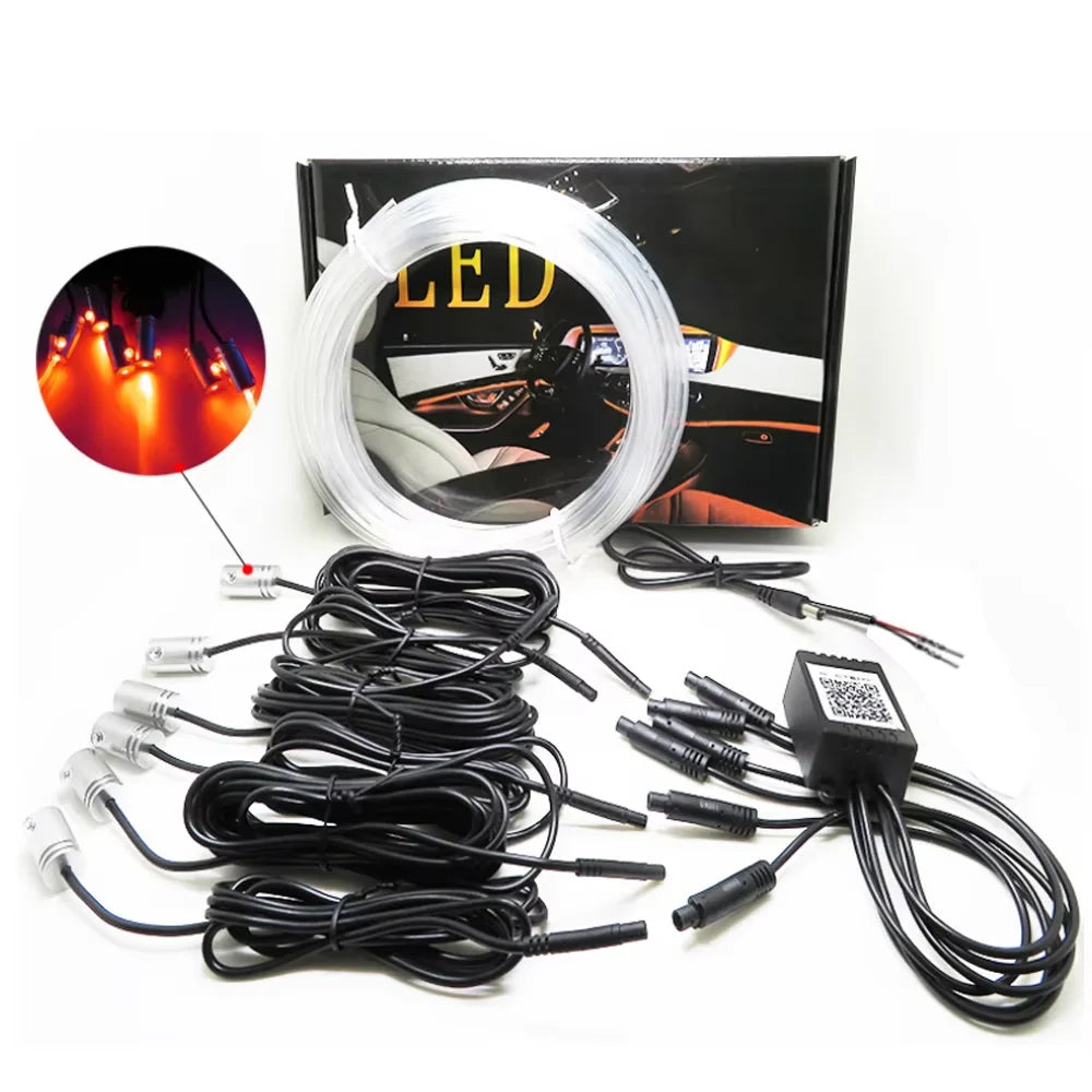 Led Car Interior Atmosphere Ambient Lights 6/8m RGB