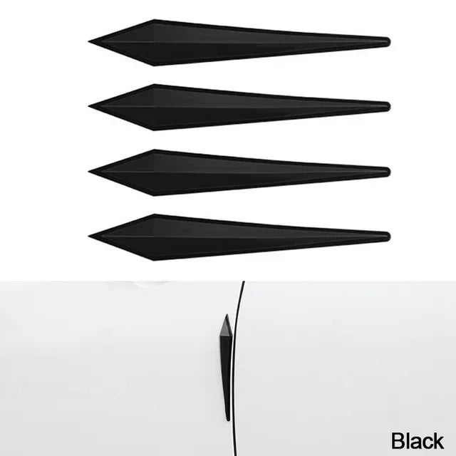 4pcs Car Antis-scratch Protective Sticker Body Bumper Anti-collision Protection  Door Rearview Mirror Edge Guard Rubber Strip