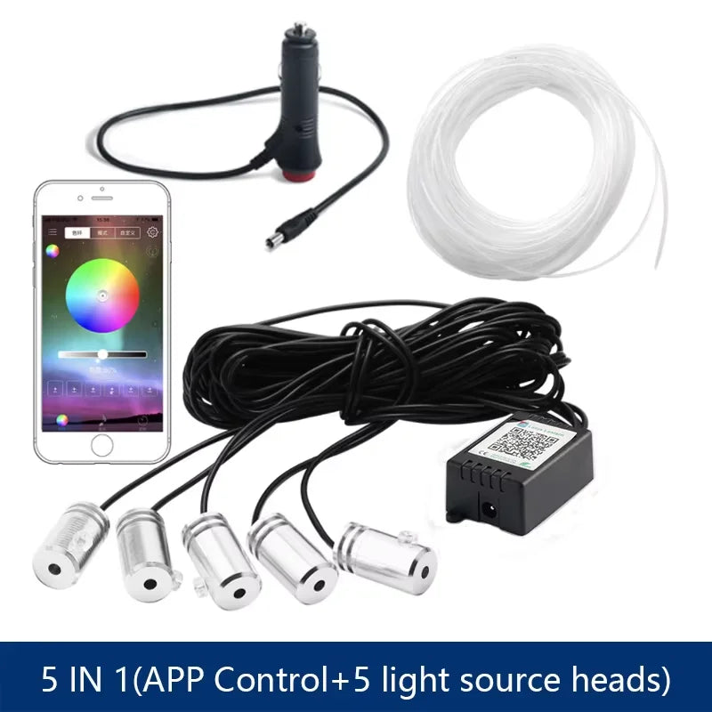 Led Car Interior Atmosphere Ambient Lights 6/8m RGB
