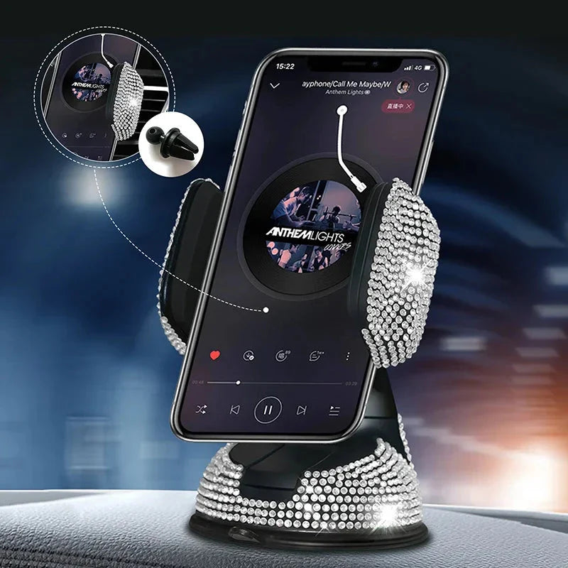 Diamond Cell Phone Holder for Car  Phone Mount
