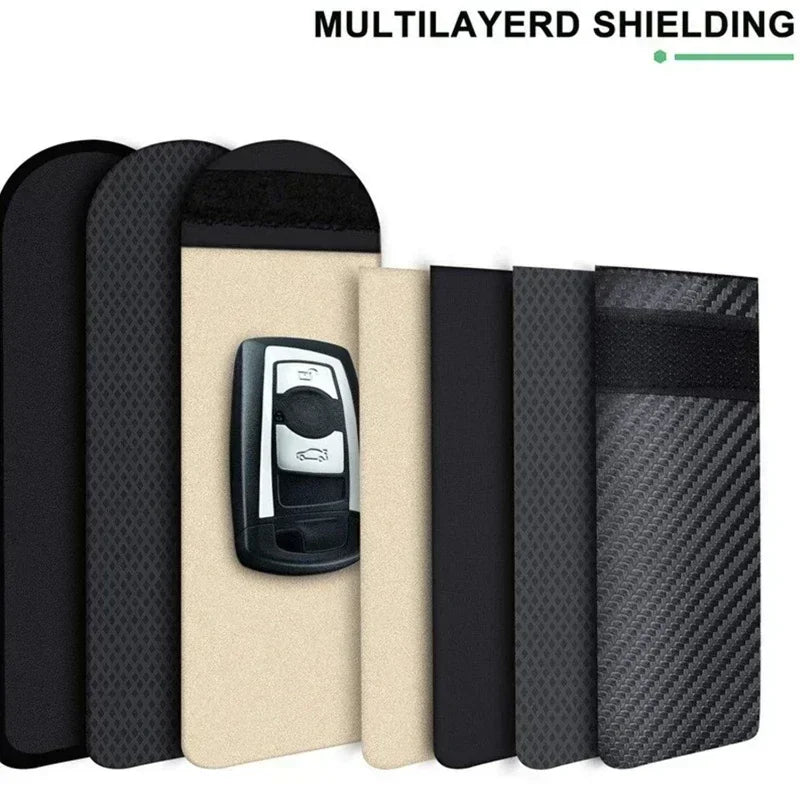 Faraday Key Fob Pouch  RFID Signal Blocking Anti-Theft Car Key Case