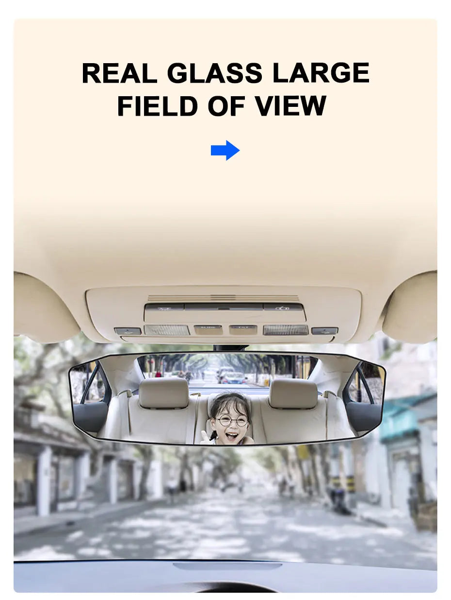 SEAMETAL Car Baby Mirrors Interior Mirror Wide Angle Panoramic Anti Glare Rear View Convex Mirror Reverse Parking Accessories