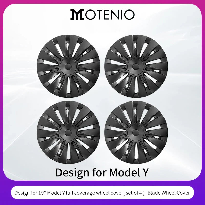 Hubcaps for Tesla Model Y 19 Inch Storm Style Wheel Cover