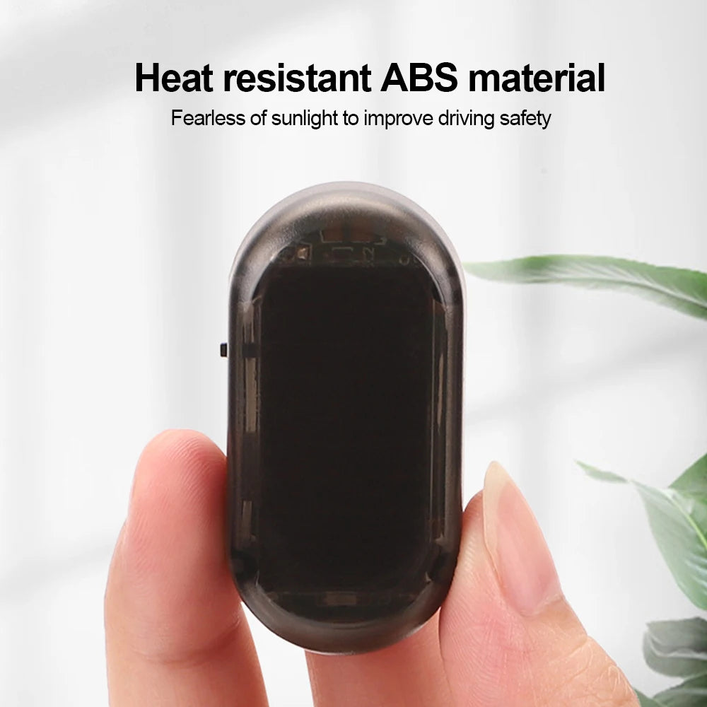 Solar Powered Car Fake Security Light Simulated Dummy Alarm Wireless Warning Anti-Theft Caution Lamp LED Flashing Imitation