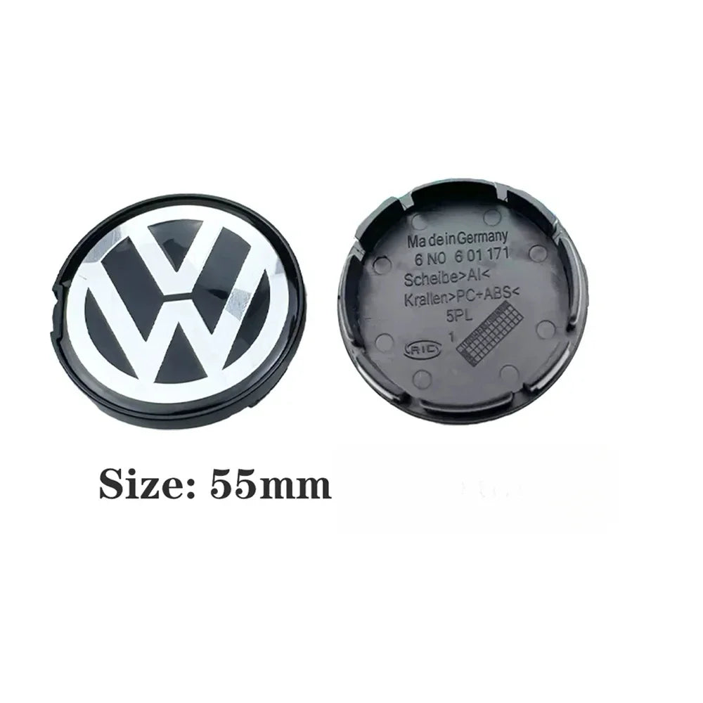 4pcs Suitable for Volkswagen Wheel Hub Caps 65mmWheel Hub Center Cap 55mm 56mm 70mmTire Decoration Cap Logo