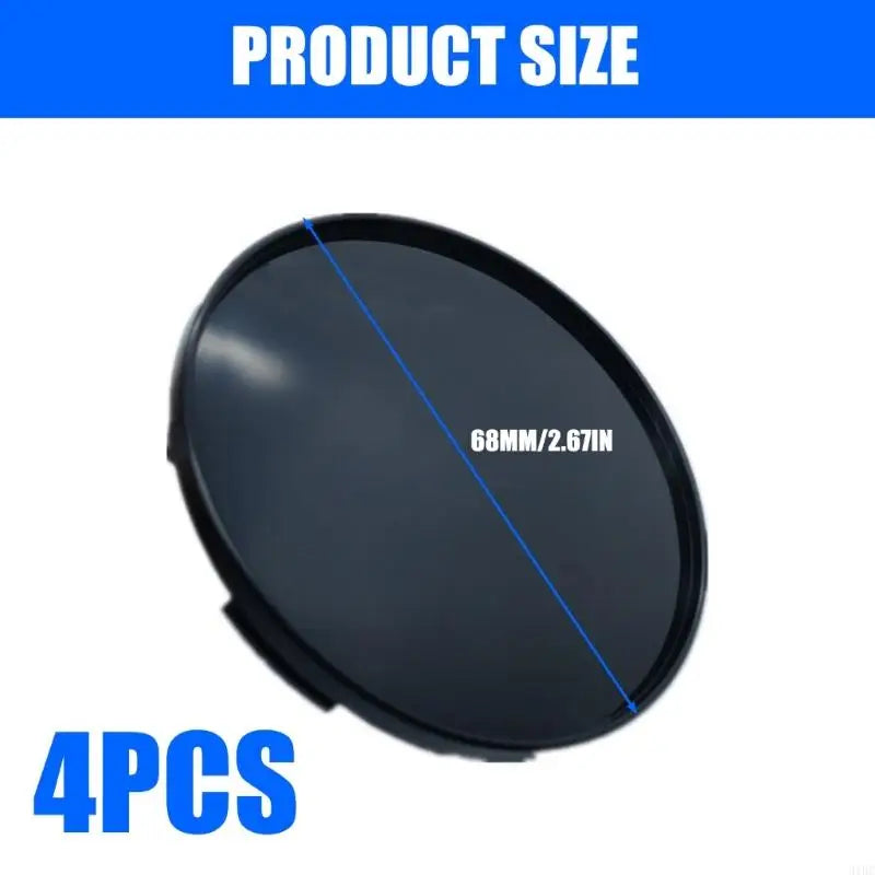 Car Wheel Hub Center Caps with 68mm Diamter Anti Falling Car Wheel Hub Center Caps 3 Color 4pcs for Most Vehicles