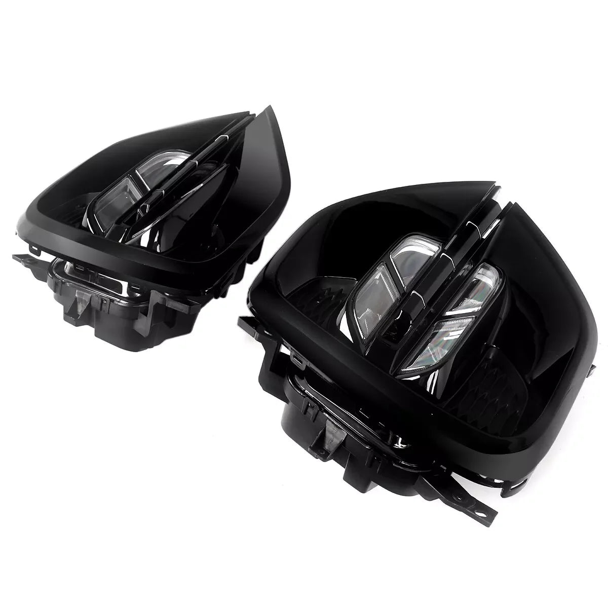 Quad LED Fog Lights Kit  Switch Wires Fog Light Assembly Car Signal Light Plug and Play