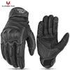 Summer Retro Perforated Leather Motorcycle Gloves Men Women Full Finger Motocross Biker Glove Guantes Moto Equipment M-XXL