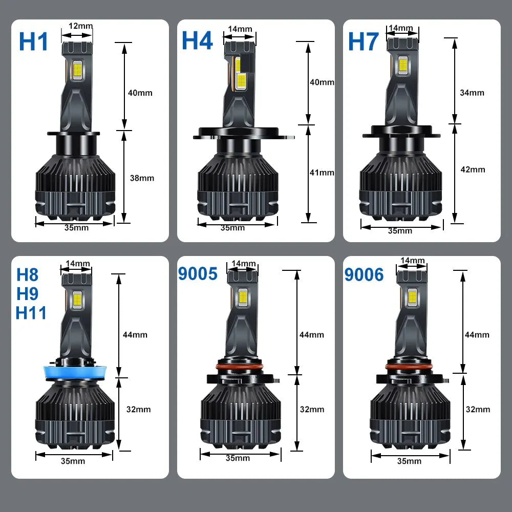 Car LED Headlight 200W 60000LM