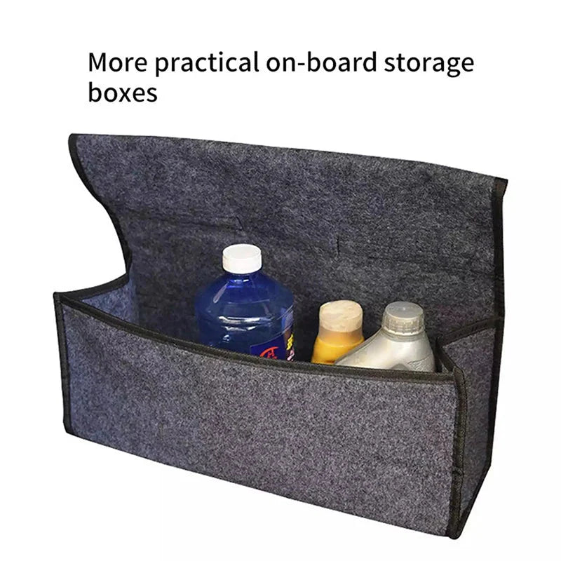 Gray Car Trunk Organizer Anti Slip