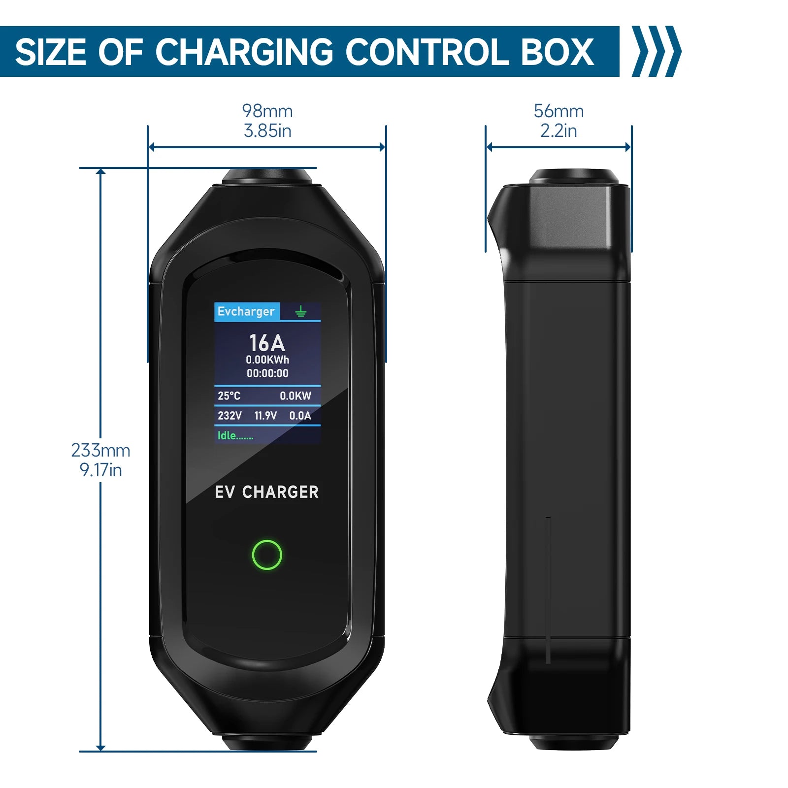 AFEEV Portable EV Charger Type2 IEC62196-2 EVSE Fast Charging Cable Type1 SAE J1772 Wallbox WiFi APP Bluetooth Wireless Control