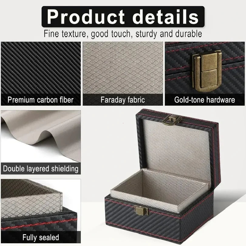 Faraday Box for Car Keys  RFID Signal Blocking Anti-Theft Key Fob Protector