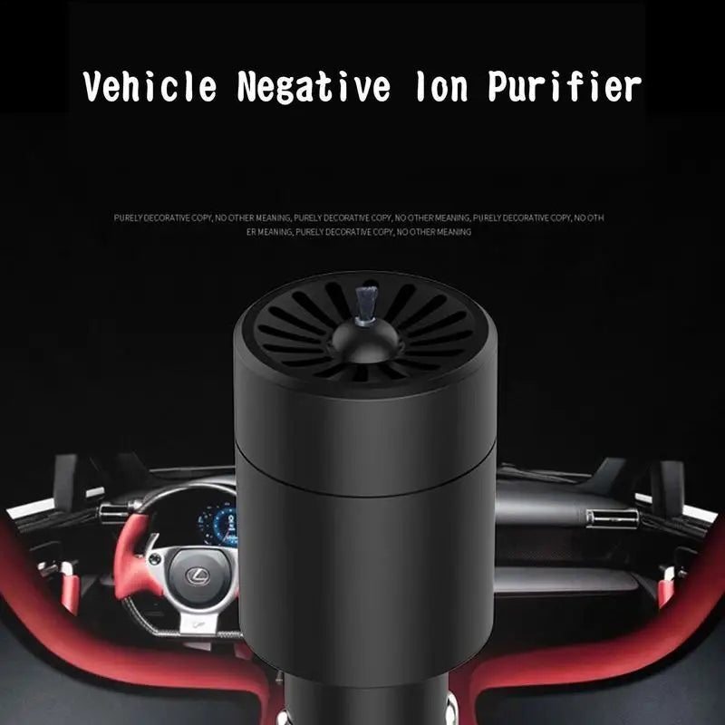 Mini Car Air Purifier – 12V Negative Ion Deodorization & Portable Travel Essential