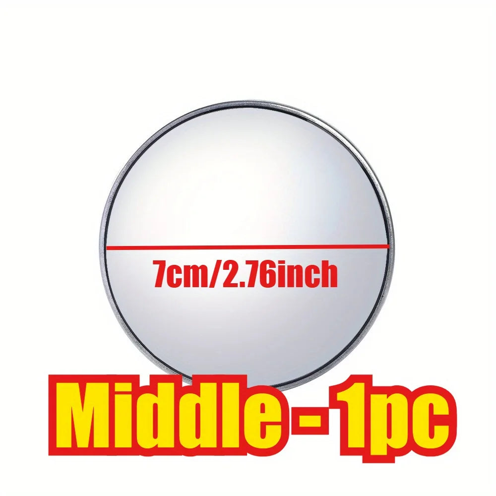 Car Blind Spot Mirror  Round Convex Wide Angle Side Mirror (Waterproof)