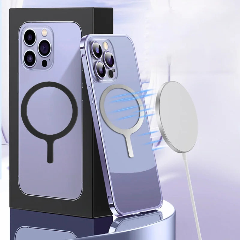 3/5 PC Metal Ring Plate for Magsafe Accessories for iPhone 14 15 Magnetic Mobile Phone Holder Car Wireless Charger Iron Sheet