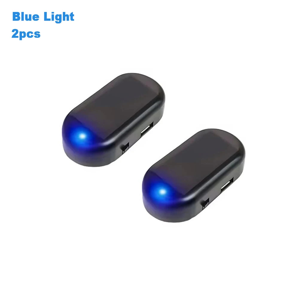 Solar Powered Car Fake Security Light Simulated Dummy Alarm Wireless Warning Anti-Theft Caution Lamp LED Flashing Imitation