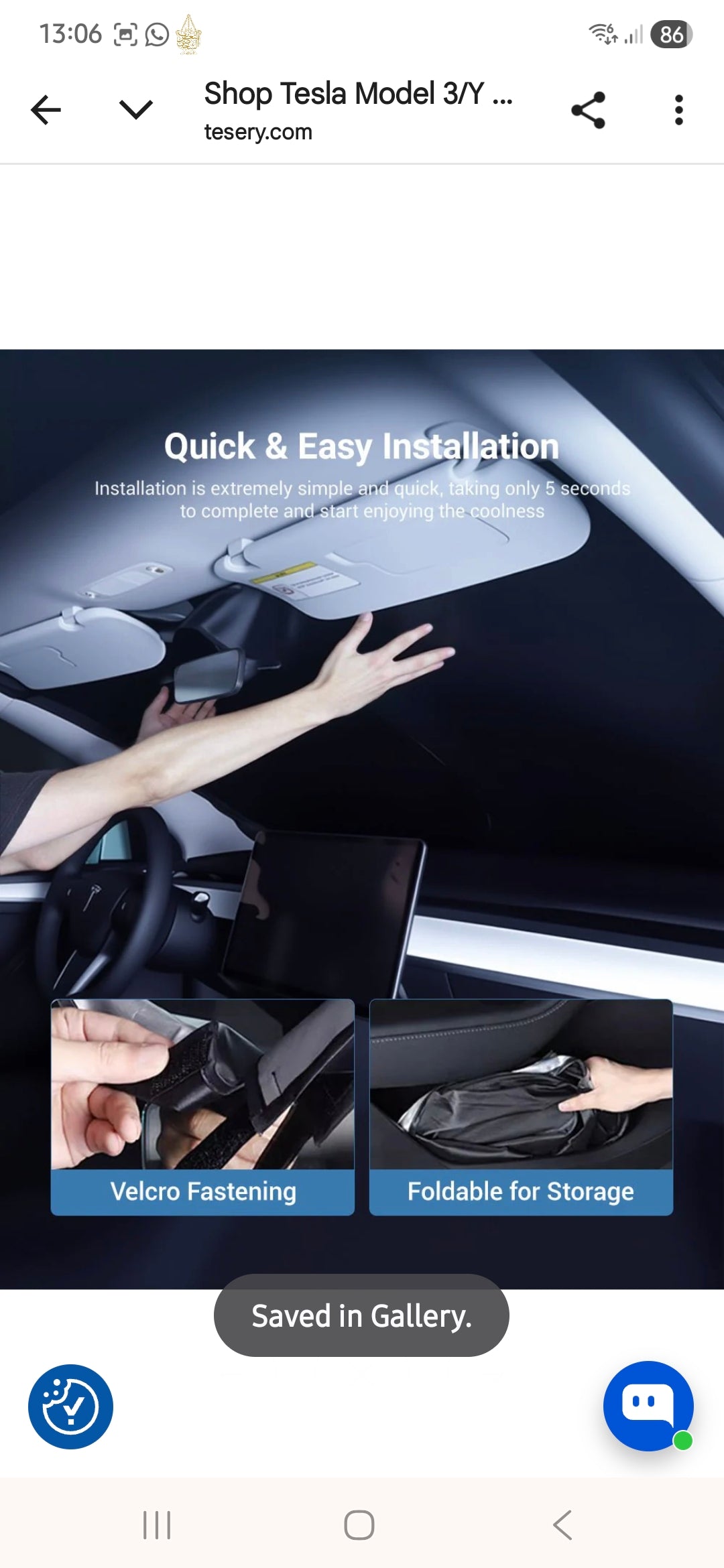 Tesla Model 3 / Model Y Front Windshield Sunshade – Custom Fit UV & Heat Protection Reflective Car Sun Shield