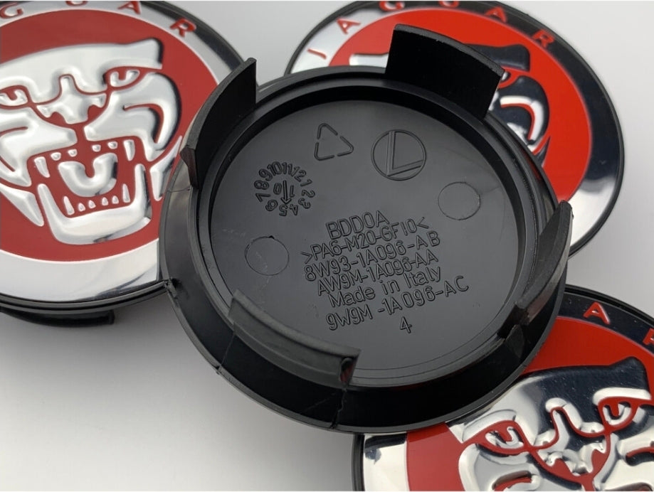 Premium Set of 4 Jaguar Alloy Wheel Centre Caps – 59mm