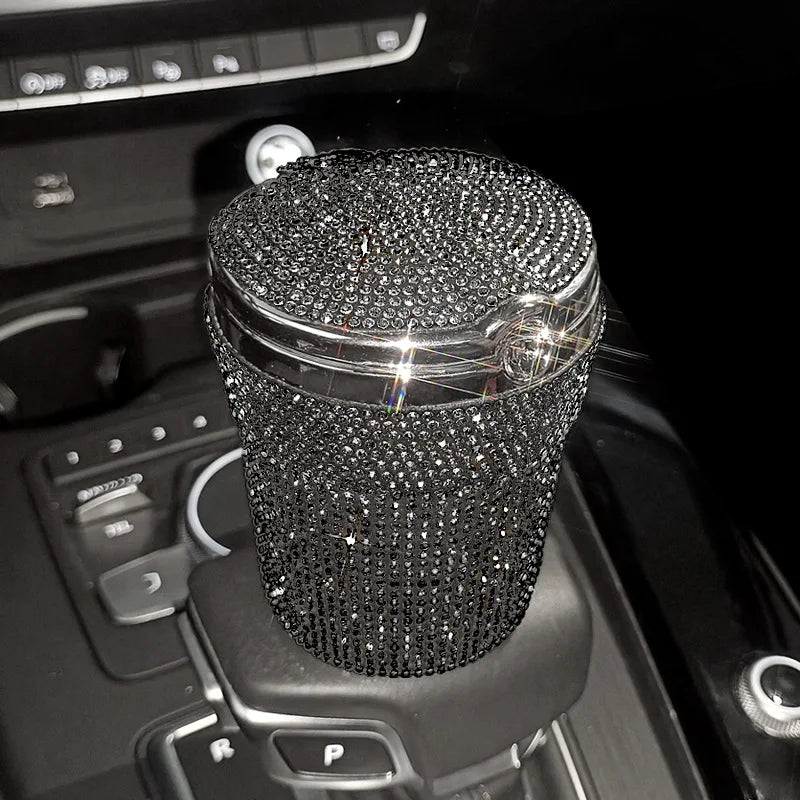 Car luxury Ashtray Portable Bling Cigarette Smokeless