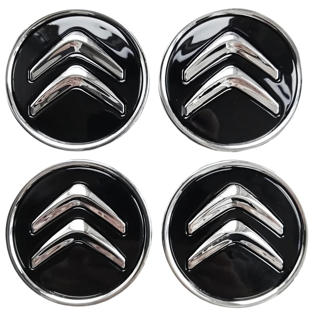 4PCS Wheel Centre Hub Caps Alloy 60MM Wheel Center Cap Replacement for Citroen C1 C3 C4 DS3 Most Models Caps Auto Decoration