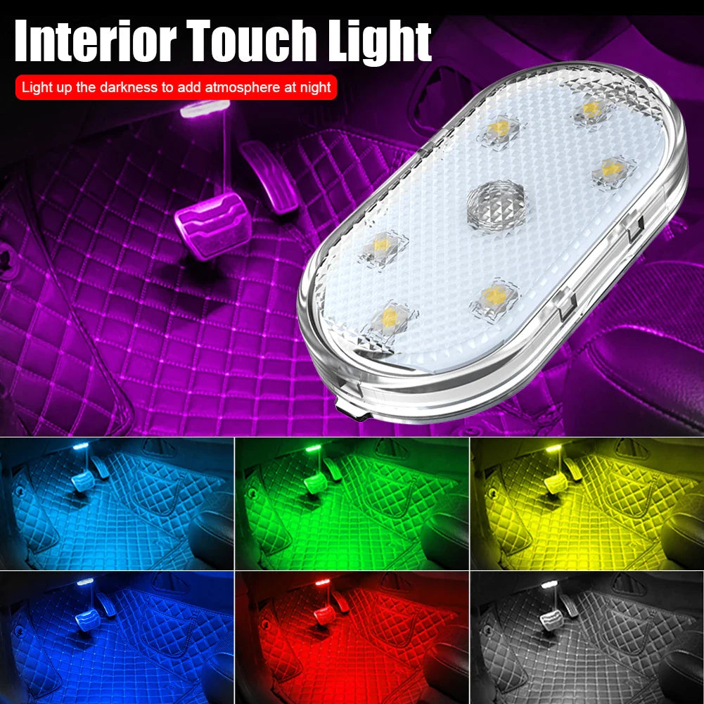 Magnetic Touch Sensor USB LED Car Interior Light