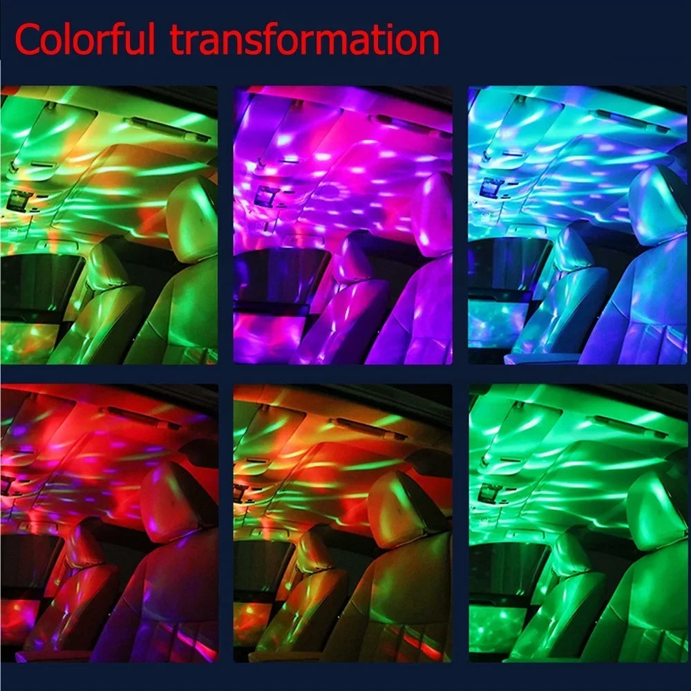 Mini Colorful Music Sound Car LED USB