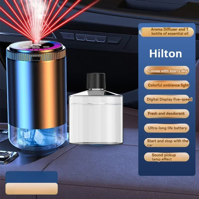 Smart Car Air Freshener Rechargeable Aroma Diffuser 5 Levels of Adjustable