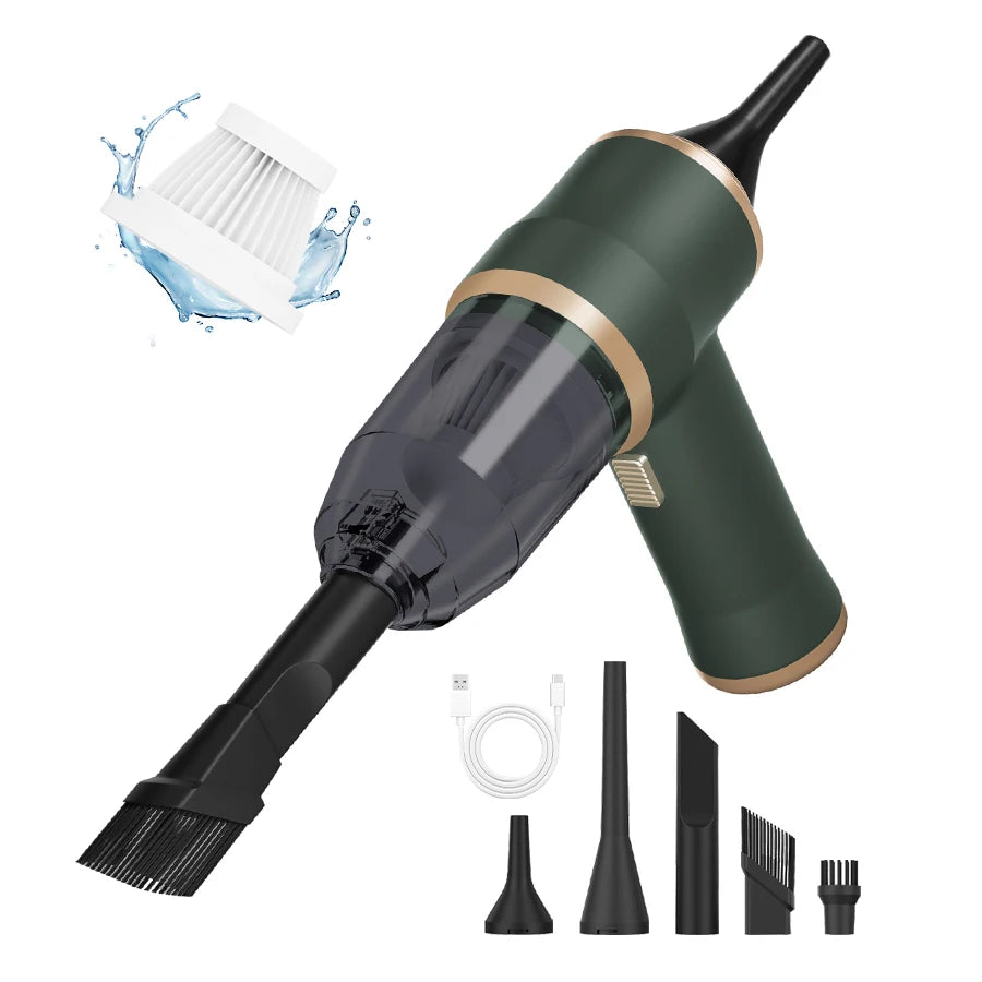 2-in-1 Car Vacuum Cleaner & Air Blower High Power Portable Dust Cleaner
