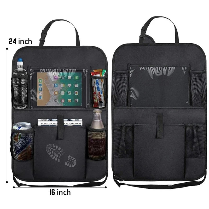 Car Backseat Organizer with Tablet Holder Seat Protector & Storage Pockets