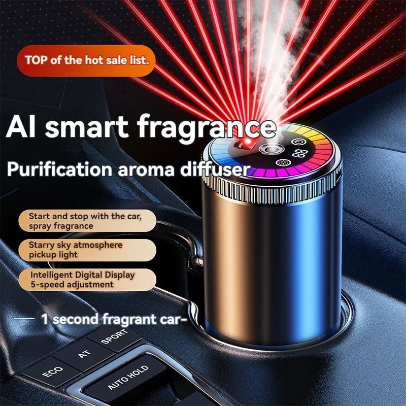 Smart Car Air Freshener Rechargeable Aroma Diffuser 5 Levels of Adjustable