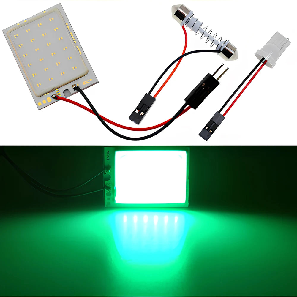 1pc T10 W5w Cob 24SMD 36SMD 48SMD Car Led Clearance License Panel Lamp Auto Interior dome Reading Bulb Trunk Festoon Light white