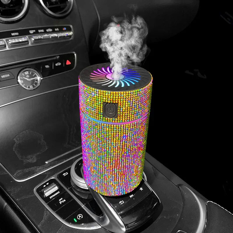 Luxury Diamond Car Diffuser Humidifier with LED Light